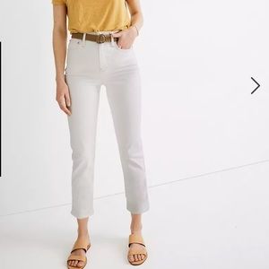 Madewell Classic Straight Jean in Tile White- 25